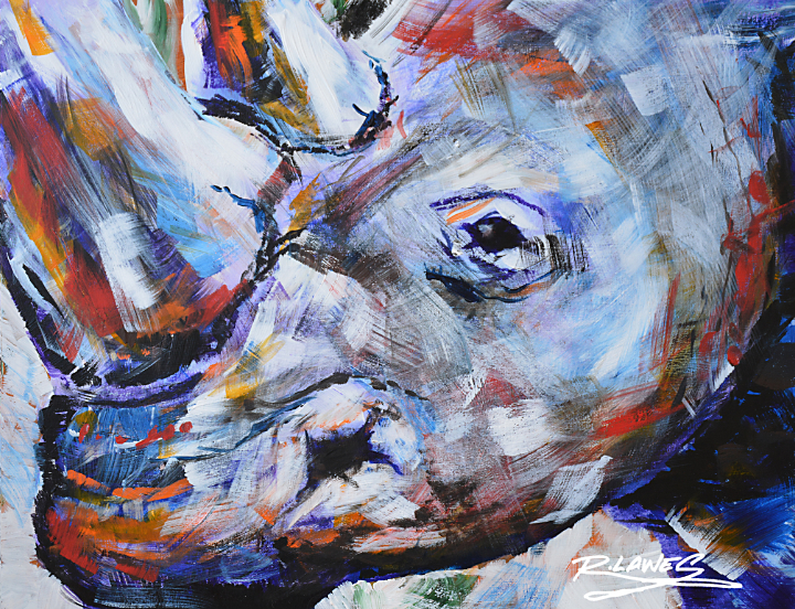 Abstract Rhino Painting